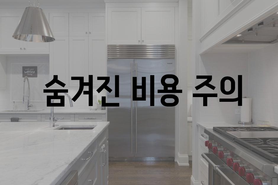  숨겨진 비용 주의