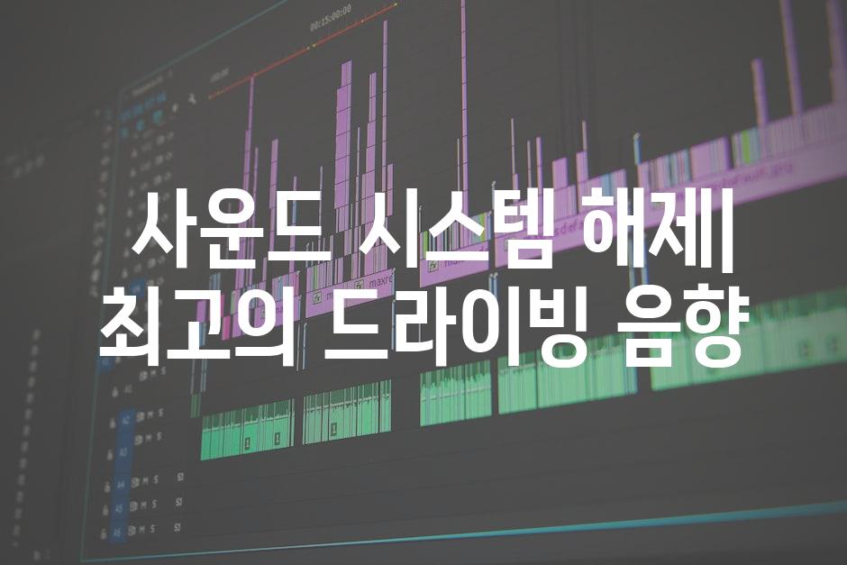  사운드 시스템 해제| 최고의 드라이빙 음향