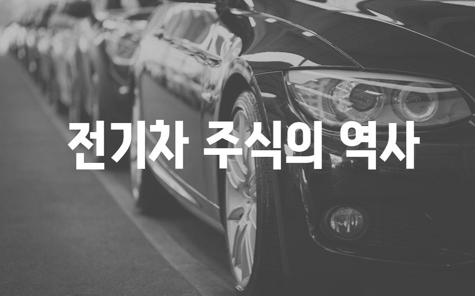  전기차 주식의 역사