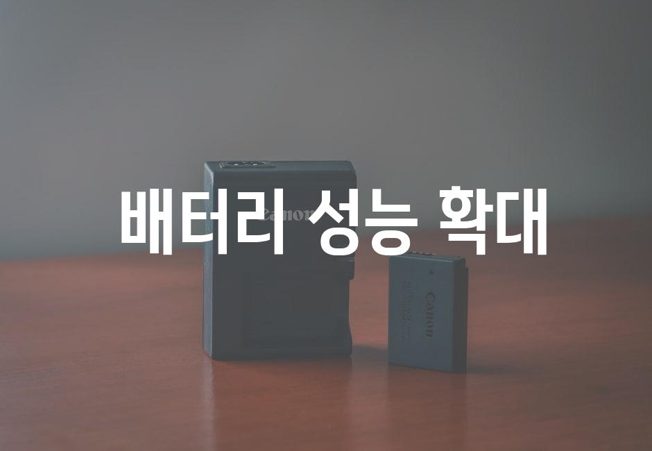  배터리 성능 확대