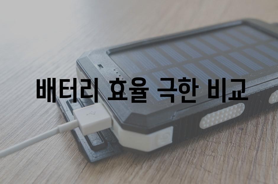  배터리 효율 극한 비교