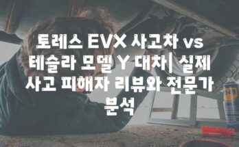 토레스 EVX 사고차 vs 테슬라 모델 Y 대차| 실제 사고 피해자 리뷰와 전문가 분석