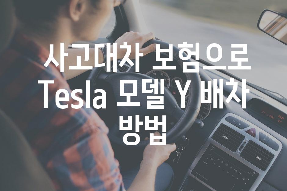  사고대차 보험으로 Tesla 모델 Y 배차 방법