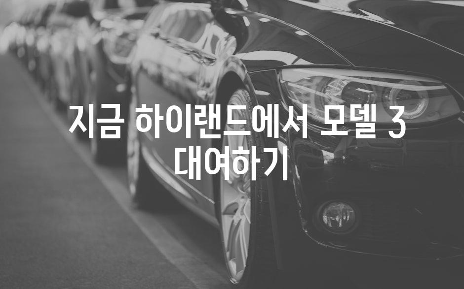  지금 하이랜드에서 모델 3 대여하기