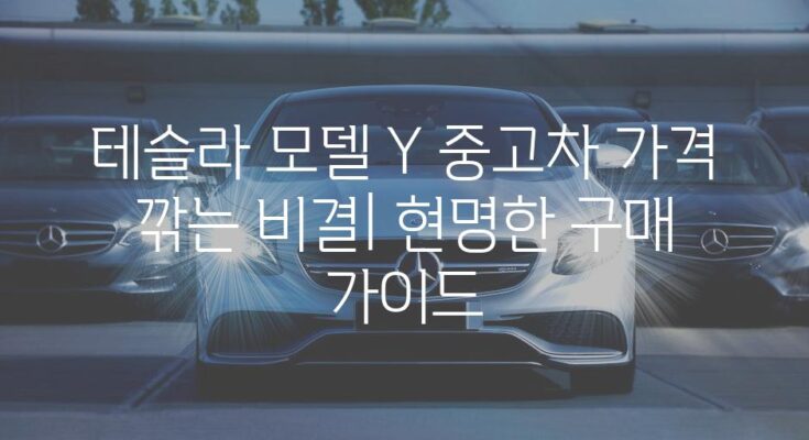 테슬라 모델 Y 중고차 가격 깎는 비결| 현명한 구매 가이드