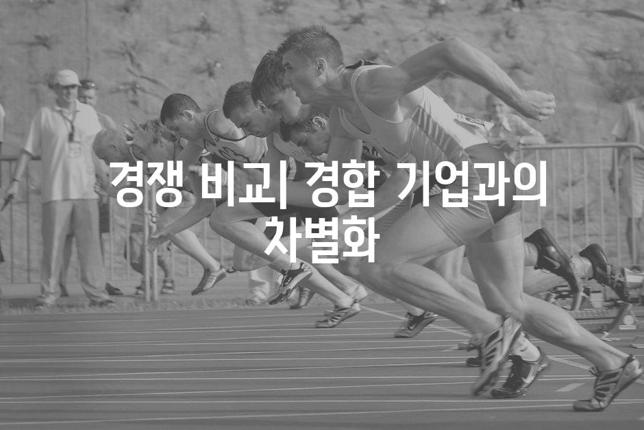  경쟁 비교| 경합 기업과의 차별화