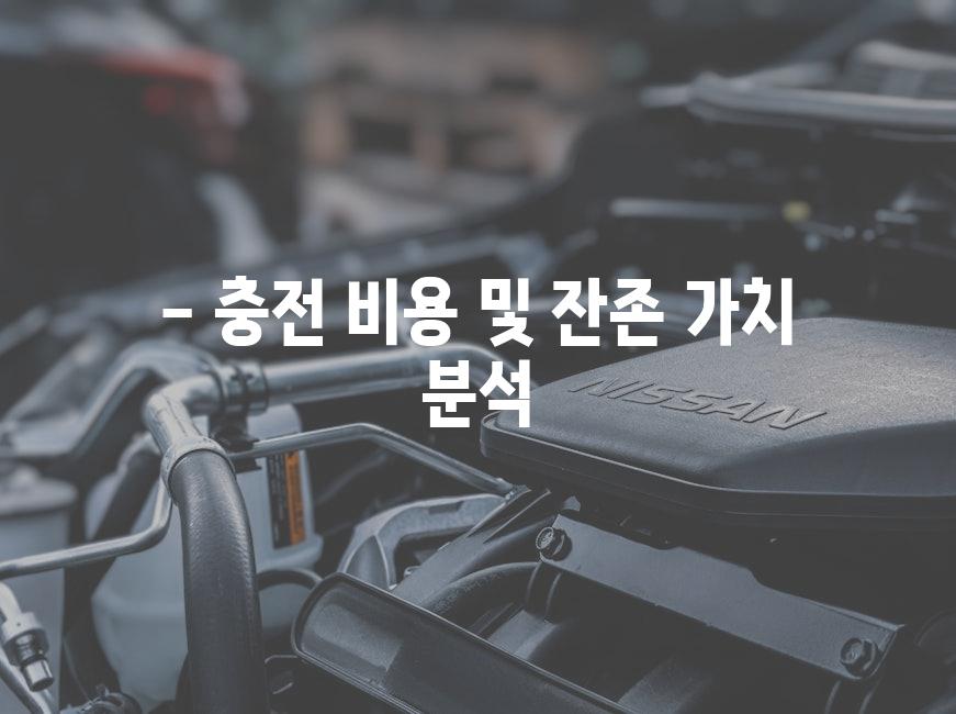 - 충전 비용 및 잔존 가치 분석