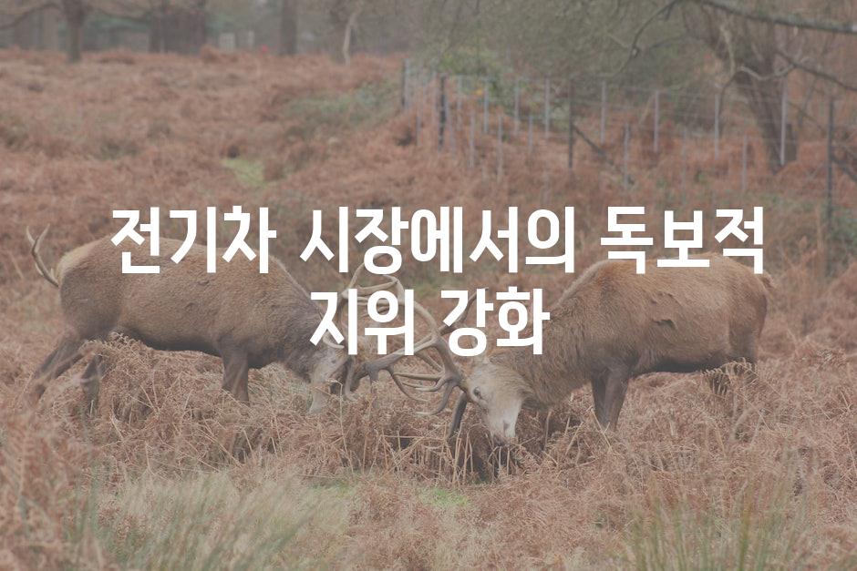  전기차 시장에서의 독보적 지위 강화