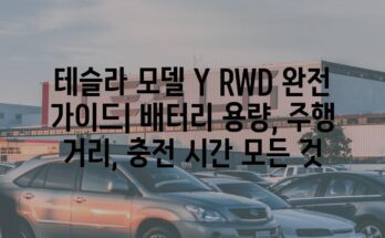 테슬라 모델 Y RWD 완전 가이드| 배터리 용량, 주행 거리, 충전 시간 모든 것