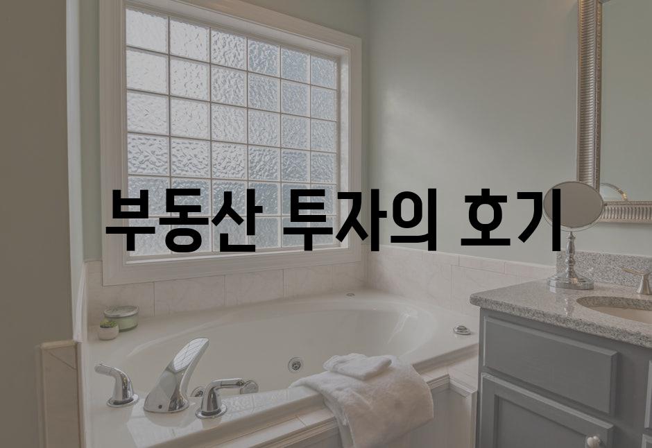  부동산 투자의 호기