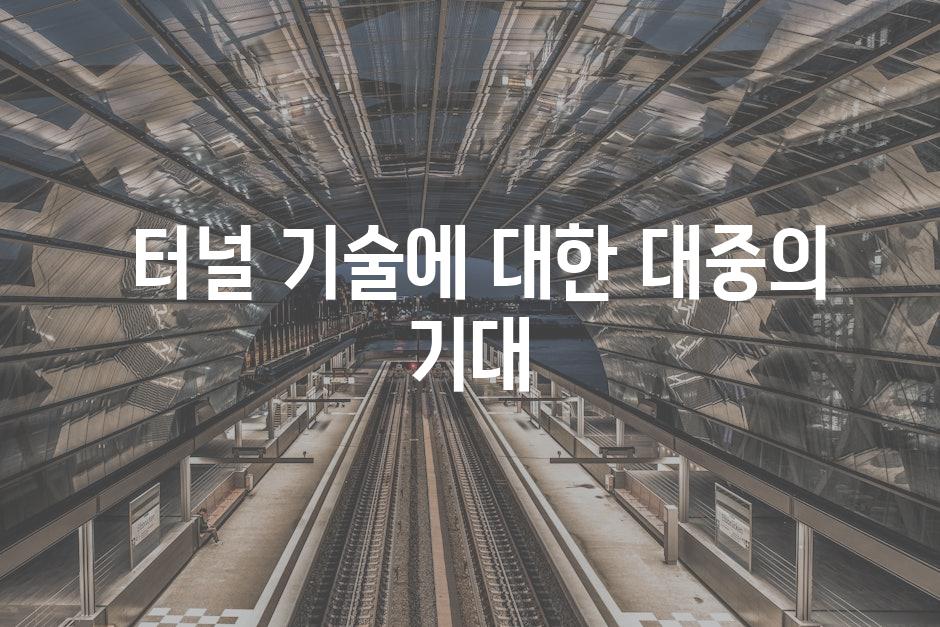  터널 기술에 대한 대중의 기대