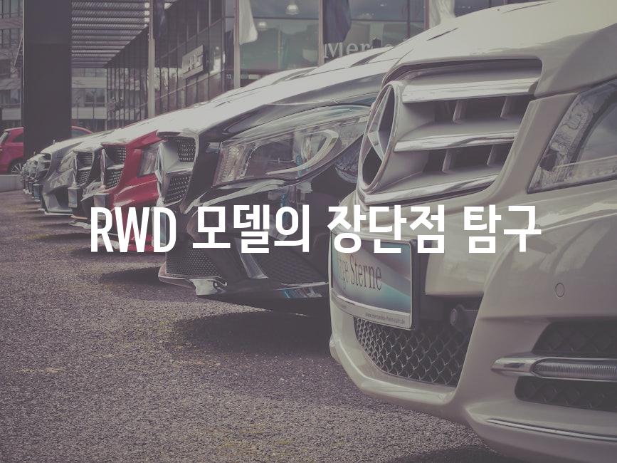  RWD 모델의 장단점 탐구