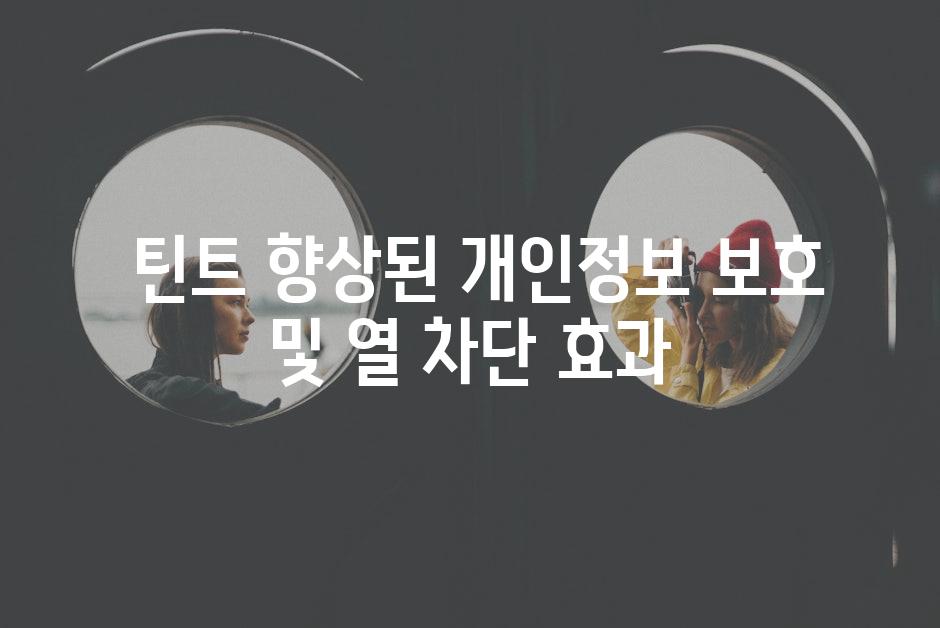  틴트 향상된 개인정보 보호 및 열 차단 효과