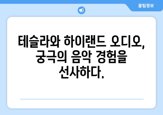 하이랜드 음향| 테슬라에서 음악을 숨 쉬는 듯한 경험을 만나보세요 | 테슬라 음향 시스템, 하이랜드 오디오, 몰입형 사운드