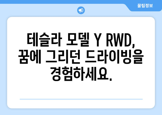 테슬라 모델 Y RWD 빠른 출고| 오랜 대기는 이제 그만! | 테슬라, 모델 Y, RWD, 빠른 출고, 대기 시간