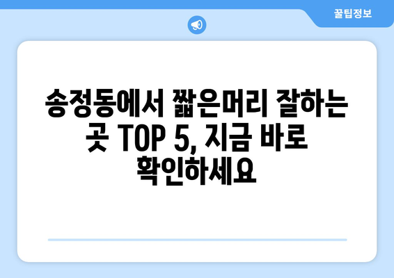 서울시 성동구 송정동 남자 짧은머리 바버샵 잘하는 곳 추천 TOP 5