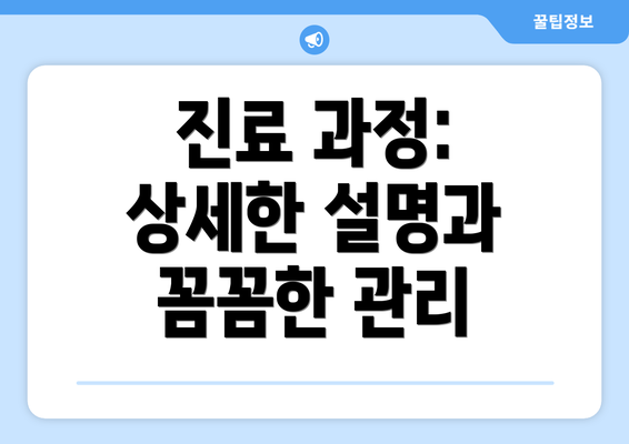 진료 과정: 상세한 설명과 꼼꼼한 관리